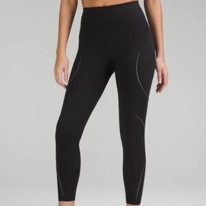 Lululemon Base Pace High-Rise Reflective Tight 25" Black Nulux Running Leggings